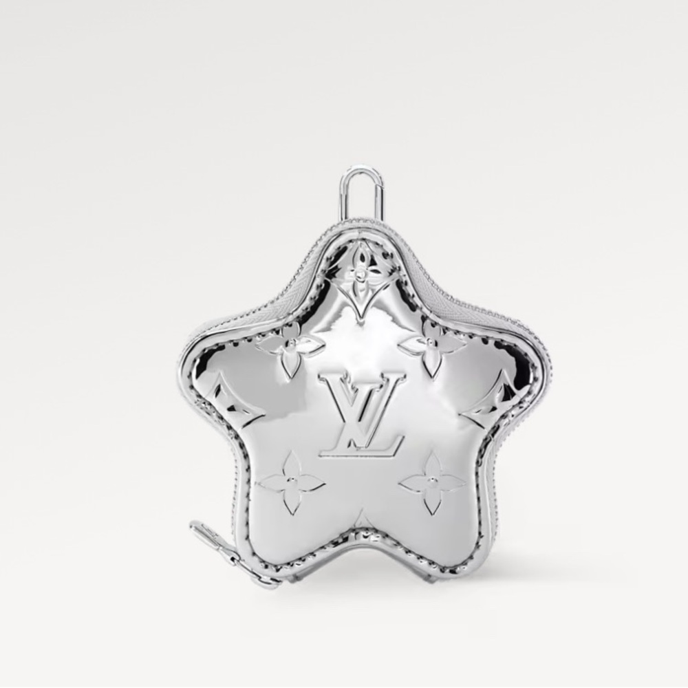 Louis Vuitton Spark Coin Purse Silver Mirror Charm ⭐️ New Ski Collection - Picture 7 of 9